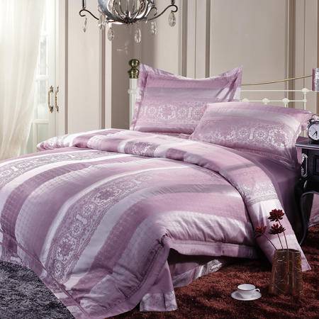 居夢萊家紡 羅蒂娜 大提花繡花床上用品高檔奢華婚慶四件套圖片大全 郵樂官方網(wǎng)站