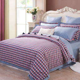 瑪克家紡 純棉高密度 色織四件套 天府之嬌1.8m