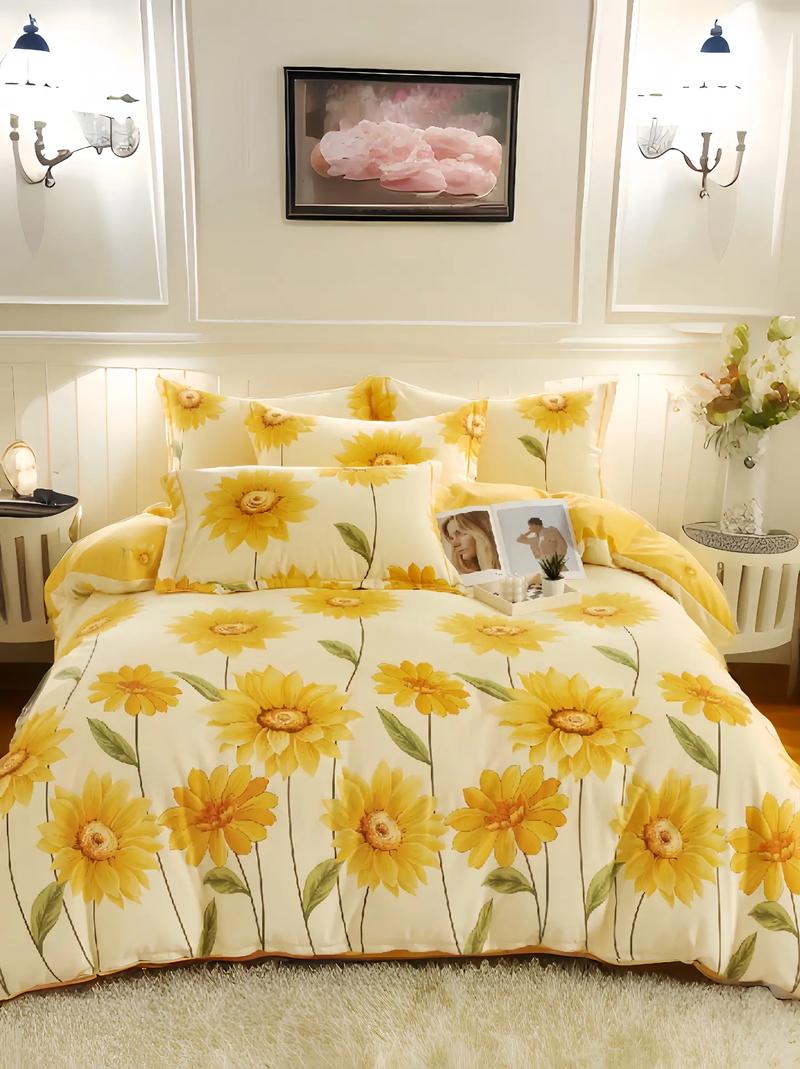 姐妹們,加厚斜紋棉印花四件套是一款注重舒適與美觀的家紡產品!